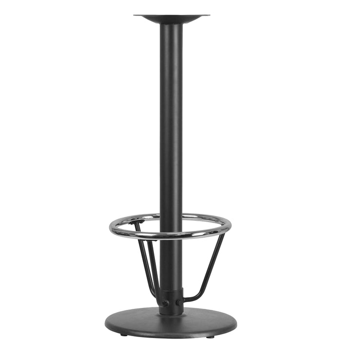18'' Round Restaurant Table Base with 3'' Dia. Bar Height Column and Foot Ring